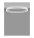 Sting Integrated LED Semi Flush Ceiling Light Sandy White Triac Dimmable LED 60W 3389lm 3000K-4
