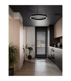 Motif Integrated LED Semi Flush Ceiling Light Sandy Black Triac Dimmable LED 46W 3700lm 3000K-2