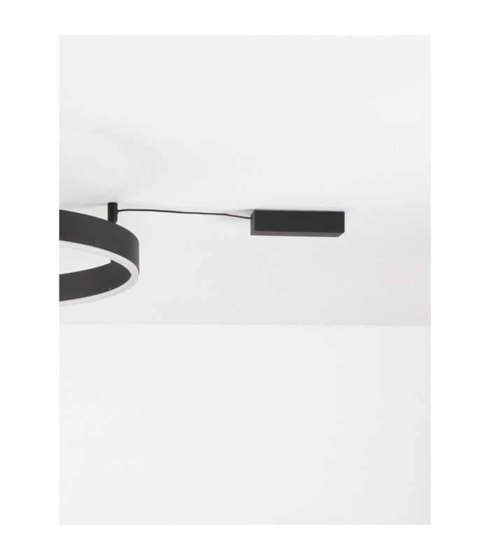 Motif Integrated LED Semi Flush Ceiling Light Sandy Black Triac Dimmable LED 46W 3700lm 3000K-4