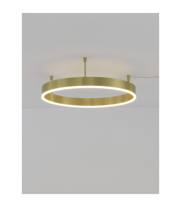 Motif Integrated LED Semi Flush Ceiling Light Brass Gold Triac Dimmable LED 46W 3700lm 3000K-3