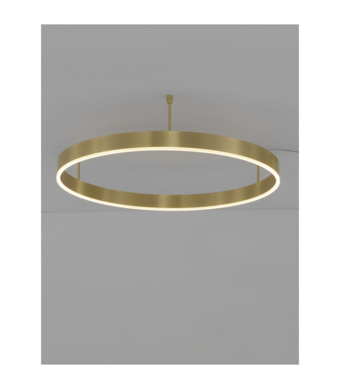 Motif Integrated LED Semi Flush Ceiling Light Brass Gold Triac Dimmable LED 50W 4166lm 3000K-3