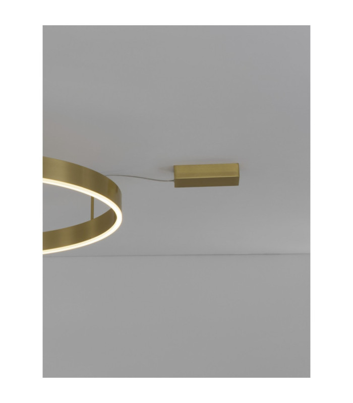 Motif Integrated LED Semi Flush Ceiling Light Brass Gold Triac Dimmable LED 50W 4166lm 3000K-4