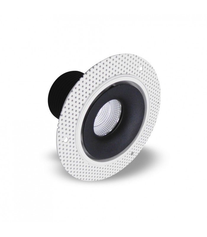 LED Recessed Round Downlight, White/Black, 40 deg. Beam Angle, 780lm, 4000K, IP20, DRIVER NOT INC. - 4