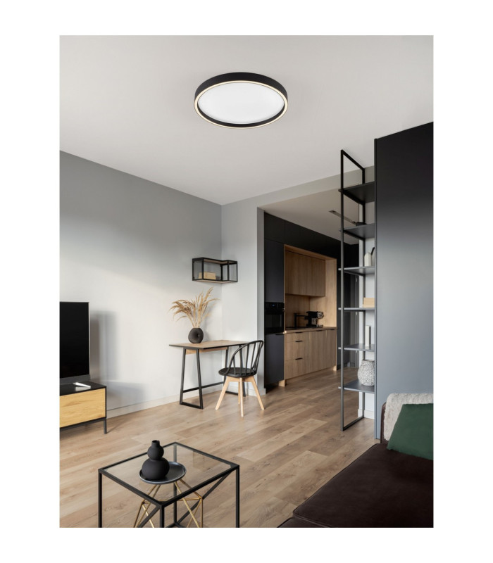 Istos Integrated LED Semi Flush Ceiling Light Sandy Black Triac Dimmable LED 38W 2363lm 2700-3000K CCT-2