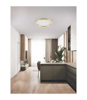 Istos Integrated LED Semi Flush Ceiling Light Brushed Gold Triac Dimmable LED 38W 2363lm 2700-3000K CCT-2