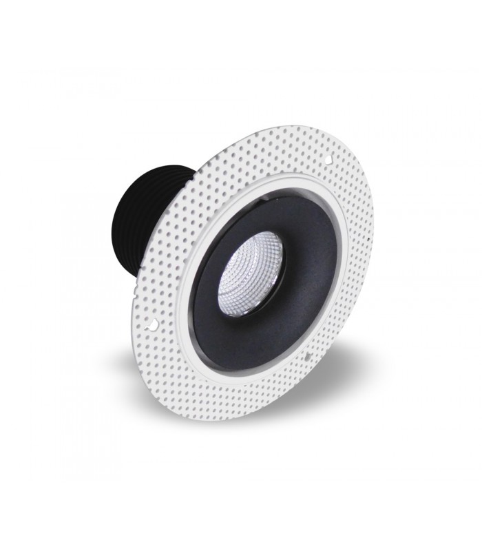 LED Recessed Round Downlight, White/Black, 40 deg. Beam Angle, 780lm, 4000K, IP20, DRIVER NOT INC. - 6