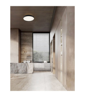 Roi Flush Ceiling Light Sandy Black Triac Dimmable LED 37W 3555lm 2700-3000K CCT-2