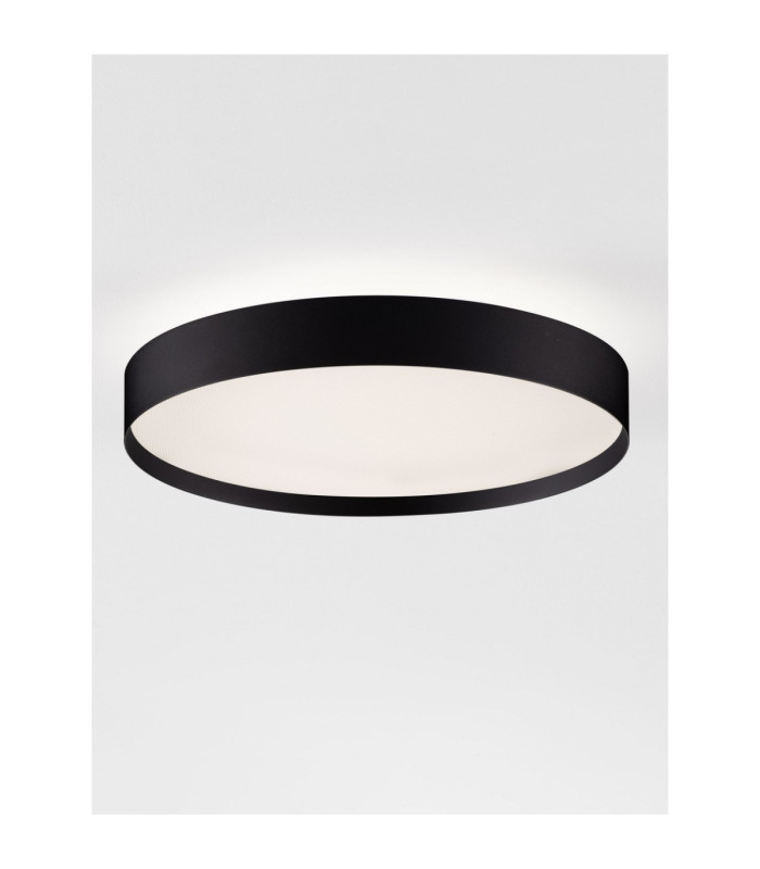 Roi Flush Ceiling Light Sandy Black Triac Dimmable LED 37W 3555lm 2700-3000K CCT-4