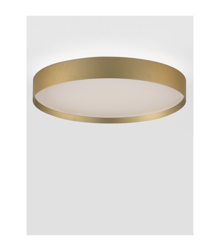 Roi Flush Ceiling Light Brushed Gold Triac Dimmable LED 37W 3555lm 2700-3000K CCT-4