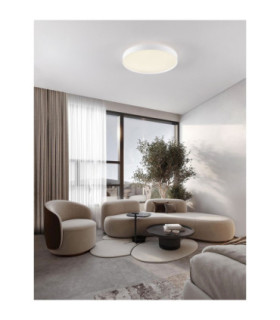 Roi Flush Ceiling Light Sandy White Triac Dimmable LED 48W 3724lm 2700-3000K CCT-2