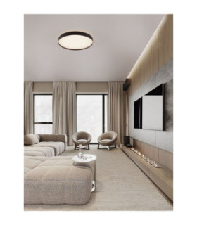 Roi Flush Ceiling Light Sandy Black Triac Dimmable LED 48W 3724lm 2700-3000K CCT-2