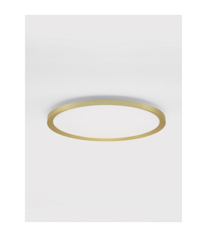 Aoton Integrated LED Semi Flush Ceiling Light Brushed Gold Triac Dimmable LED 35W 3279lm 2700-3000K CCT-3
