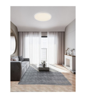 Aoton Integrated LED Semi Flush Ceiling Light Sandy White Triac Dimmable LED 55W 4661lm 2700-3000K CCT-2