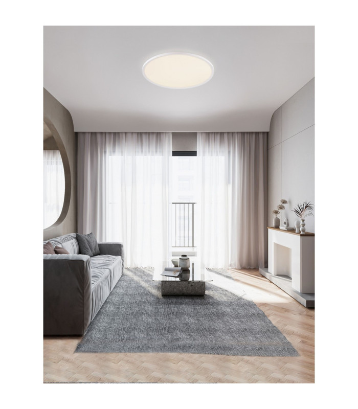 Aoton Integrated LED Semi Flush Ceiling Light Sandy White Triac Dimmable LED 55W 4661lm 2700-3000K CCT-2