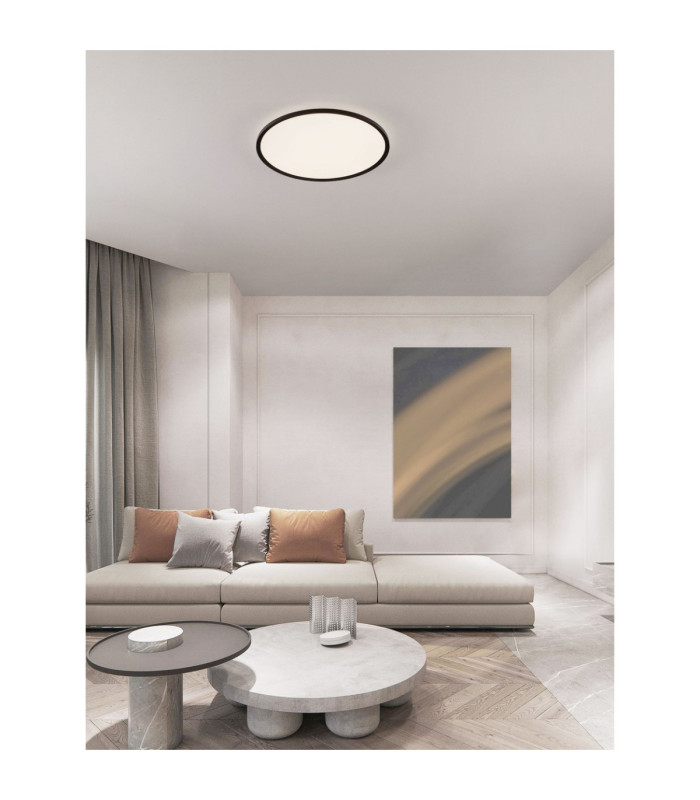 Aoton Integrated LED Semi Flush Ceiling Light Sandy Black Triac Dimmable LED 55W 4661lm 2700-3000K CCT-2