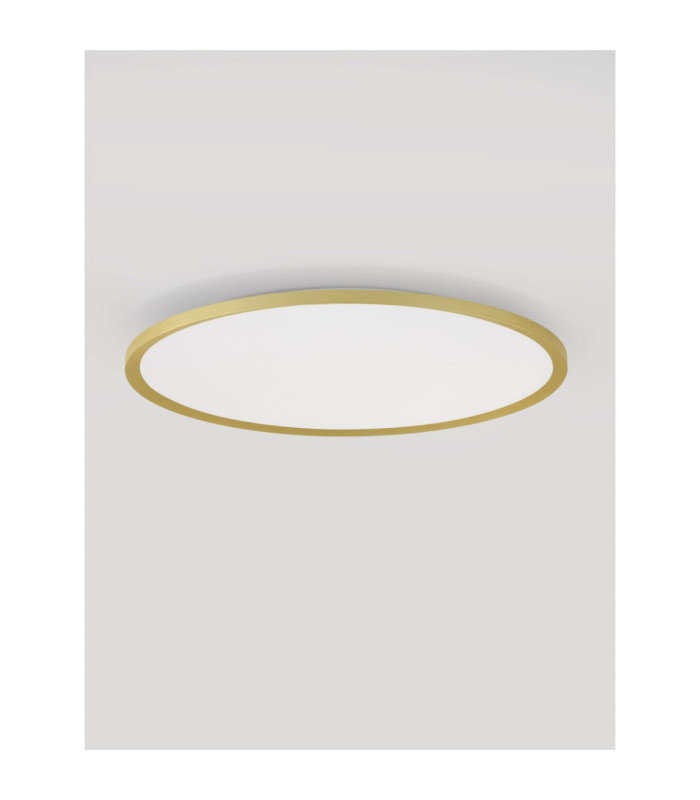 Aoton Integrated LED Semi Flush Ceiling Light Brushed Gold Triac Dimmable LED 55W 4661lm 2700-3000K CCT-3
