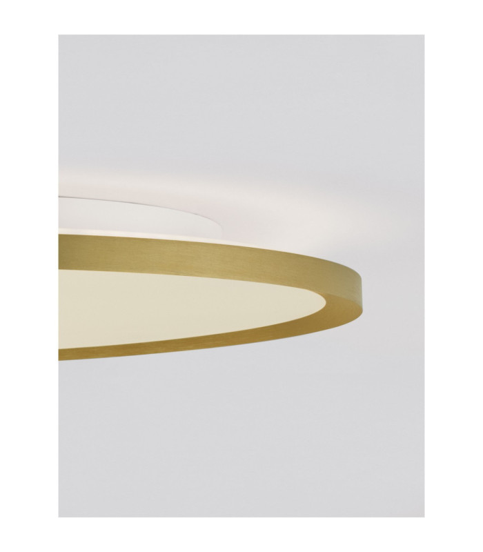 Aoton Integrated LED Semi Flush Ceiling Light Brushed Gold Triac Dimmable LED 55W 4661lm 2700-3000K CCT-5