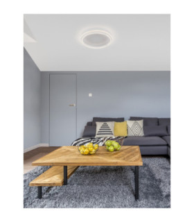Willow Integrated LED Semi Flush Ceiling Light Sandy White LED 38W 2660lm 3000K-2