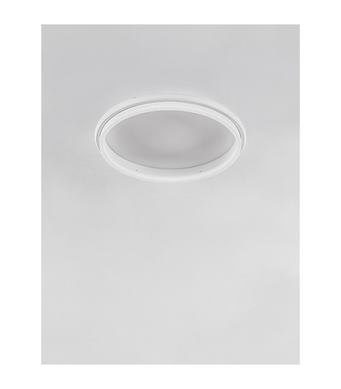 Willow Integrated LED Semi Flush Ceiling Light Sandy White LED 38W 2660lm 3000K-3