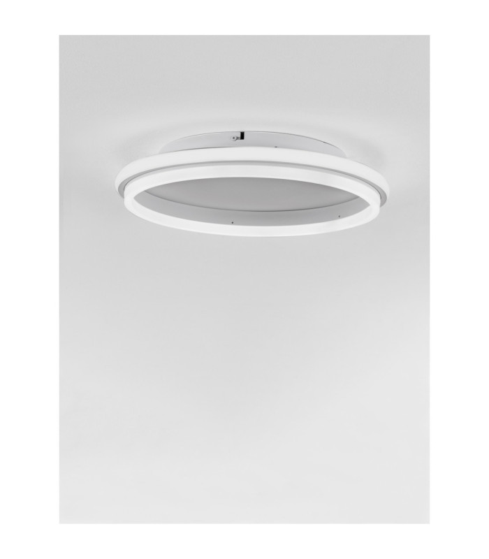 Willow Integrated LED Semi Flush Ceiling Light Sandy White LED 38W 2660lm 3000K-4