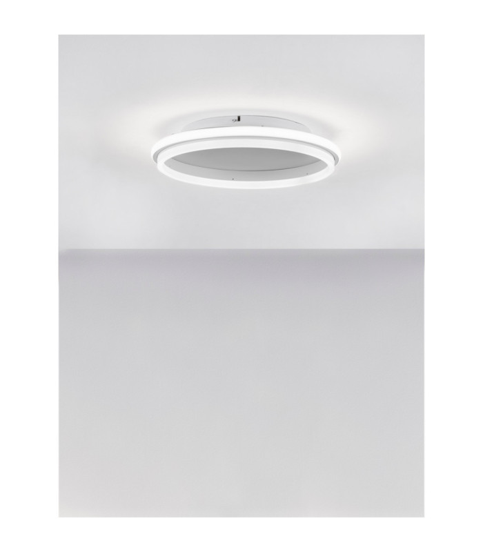 Willow Integrated LED Semi Flush Ceiling Light Sandy White LED 38W 2660lm 3000K-5