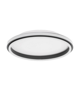 Willow Integrated LED Semi Flush Ceiling Light Sandy Black LED 38W 2660lm 3000K-1