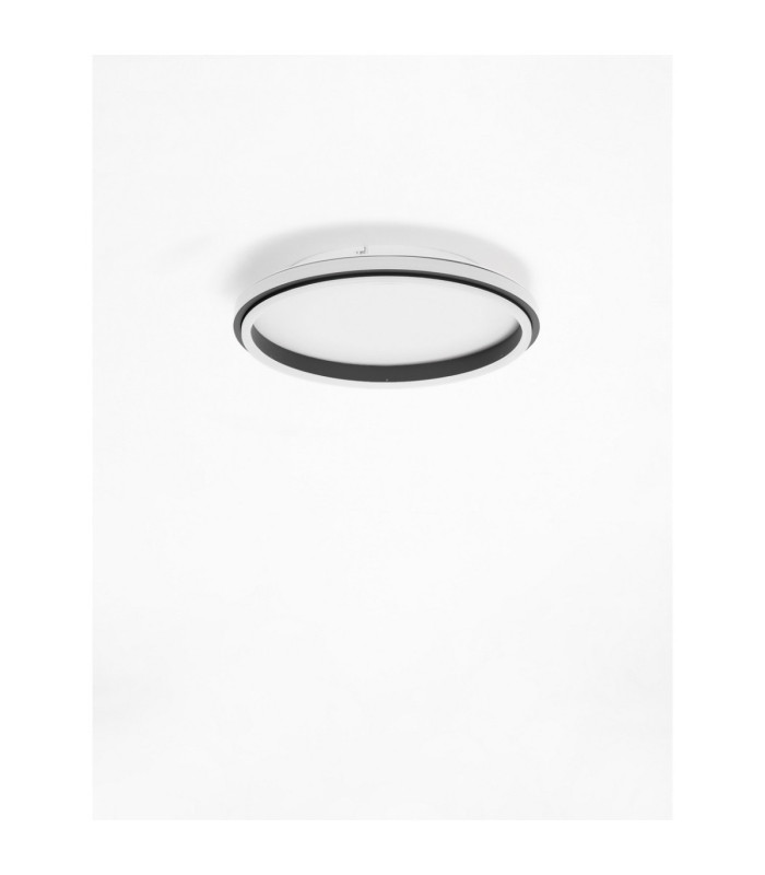Willow Integrated LED Semi Flush Ceiling Light Sandy Black LED 38W 2660lm 3000K-3