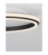 Willow Integrated LED Semi Flush Ceiling Light Sandy Black LED 38W 2660lm 3000K-5