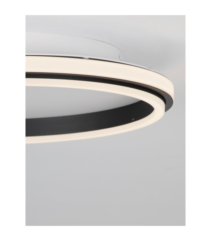 Willow Integrated LED Semi Flush Ceiling Light Sandy Black LED 38W 2660lm 3000K-5