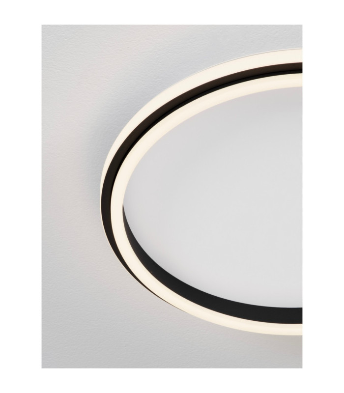 Willow Integrated LED Semi Flush Ceiling Light Sandy Black LED 38W 2660lm 3000K-6