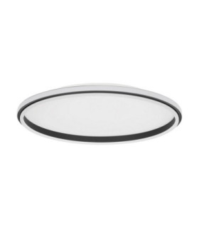 Willow Integrated LED Semi Flush Ceiling Light Sandy Black LED 52W 3120lm 3000K-1