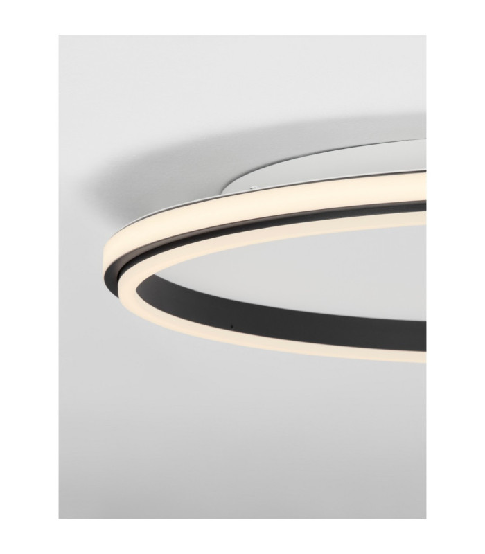 Willow Integrated LED Semi Flush Ceiling Light Sandy Black LED 52W 3120lm 3000K-2