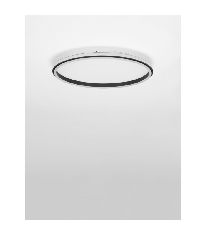 Willow Integrated LED Semi Flush Ceiling Light Sandy Black LED 52W 3120lm 3000K-3