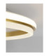 Willow Integrated LED Semi Flush Ceiling Light Gold LED 38W 2660lm 3000K-2