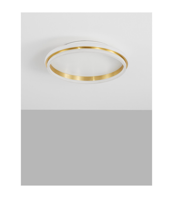 Willow Integrated LED Semi Flush Ceiling Light Gold LED 38W 2660lm 3000K-3