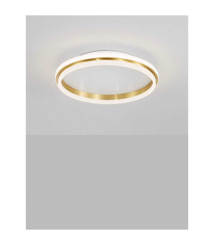 Willow Integrated LED Semi Flush Ceiling Light Gold LED 38W 2660lm 3000K-4