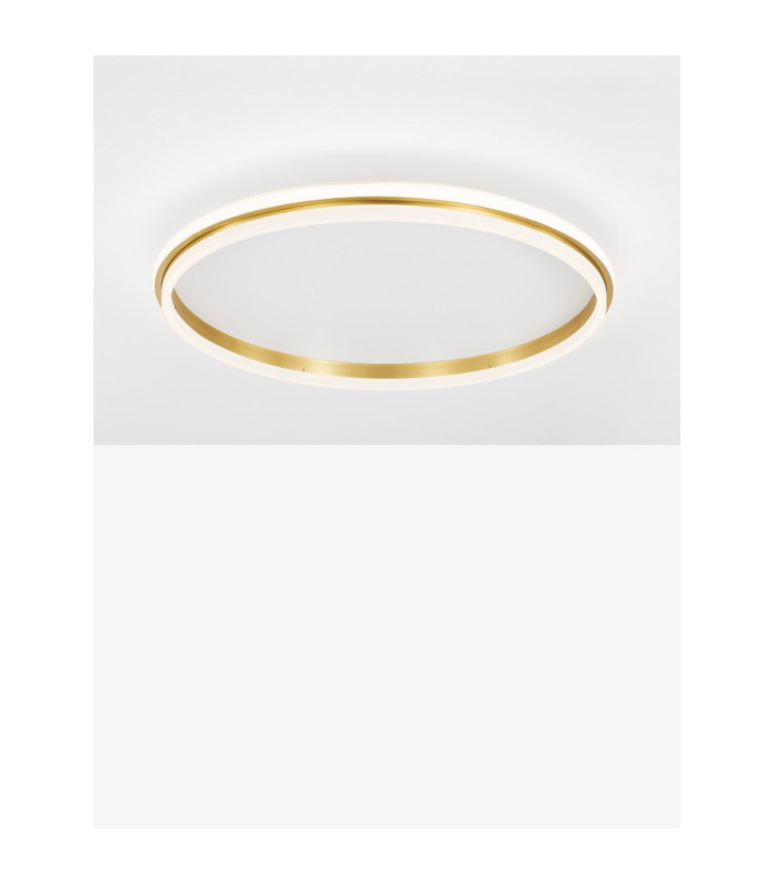 Willow Integrated LED Semi Flush Ceiling Light Gold LED 52W 3120lm 3000K-4