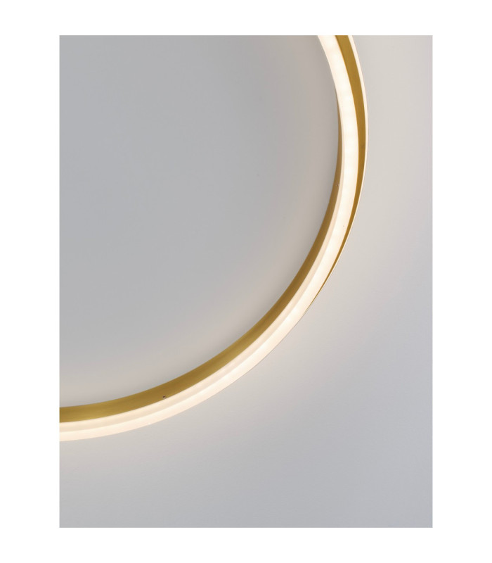 Willow Integrated LED Semi Flush Ceiling Light Gold LED 52W 3120lm 3000K-5