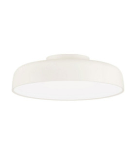 Noelia Bowl Semi Flush Ceiling Light Cream Triac Dimmable LED 36W 1837lm 2700K-1