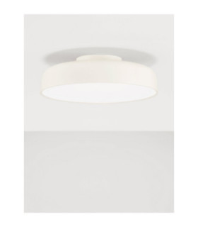 Noelia Bowl Semi Flush Ceiling Light Cream Triac Dimmable LED 36W 1837lm 3000K-3