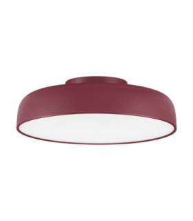Noelia Bowl Semi Flush Ceiling Light Bordeaux Triac Dimmable LED 36W 1837lm 3000K-1