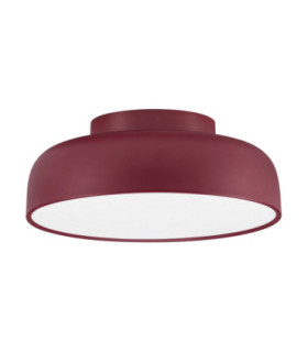 Noelia Bowl Semi Flush Ceiling Light Bordeaux Triac Dimmable LED 27W 1224lm 3000K-1