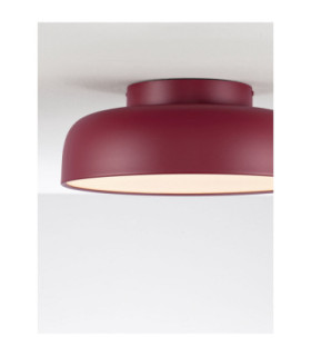 Noelia Bowl Semi Flush Ceiling Light Bordeaux Triac Dimmable LED 27W 1224lm 3000K-2