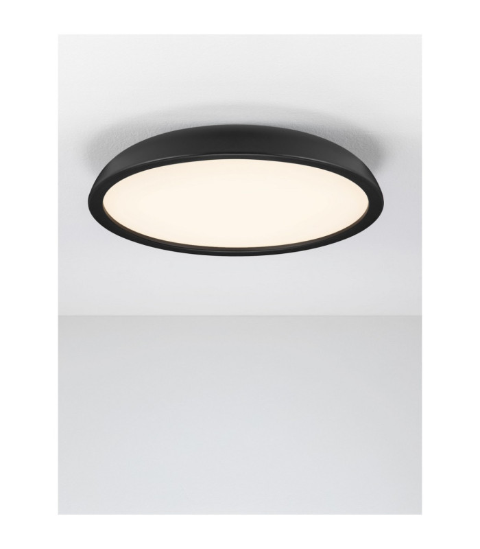Felicia Flush Ceiling Light Sandy Black Triac Dimmable LED 44W 3051lm 3000K-4