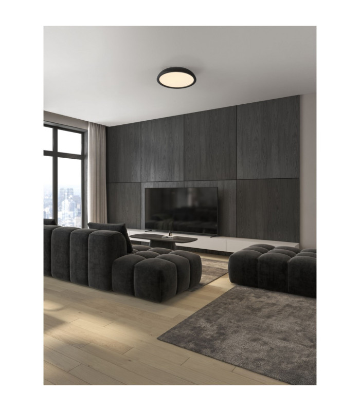 Felicia Flush Ceiling Light Sandy Black Triac Dimmable LED 25W 1765lm 3000K-2