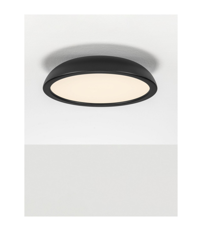 Felicia Flush Ceiling Light Sandy Black Triac Dimmable LED 25W 1765lm 3000K-4