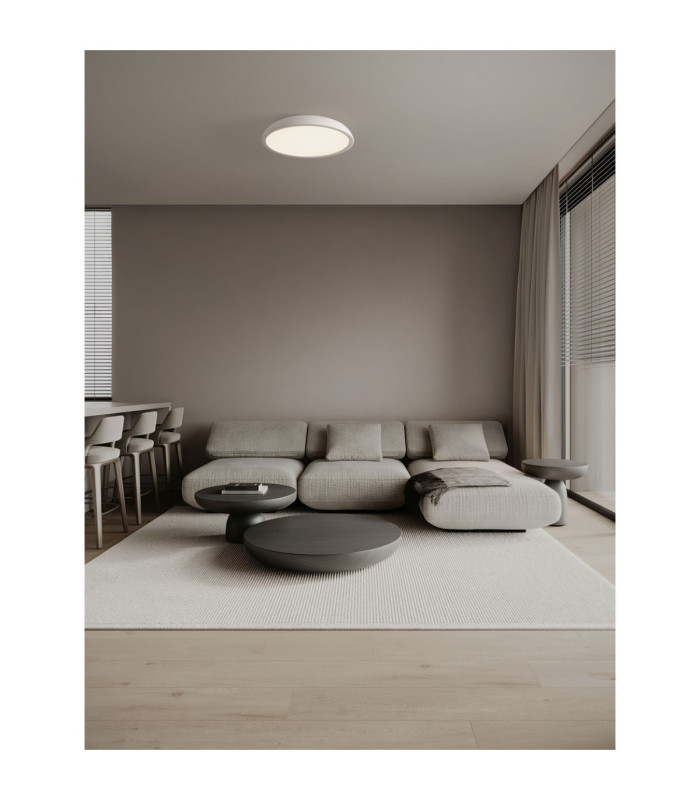 Felicia Flush Ceiling Light Sandy White Triac Dimmable LED 44W 3051lm 3000K-2