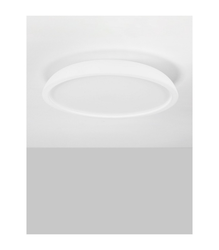 Felicia Flush Ceiling Light Sandy White Triac Dimmable LED 44W 3051lm 3000K-3