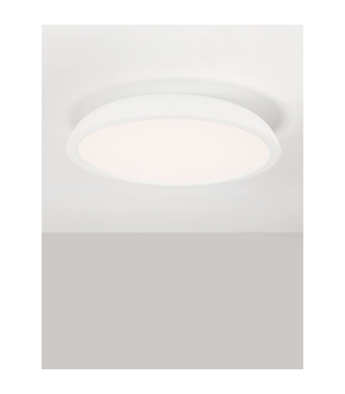 Felicia Flush Ceiling Light Sandy White Triac Dimmable LED 44W 3051lm 3000K-4