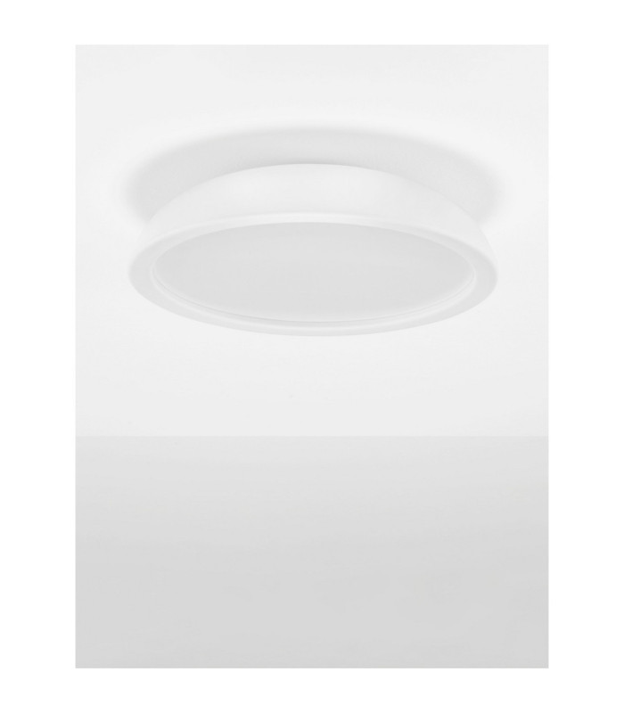 Felicia Flush Ceiling Light Sandy White Triac Dimmable LED 25W 1765lm 3000K-3